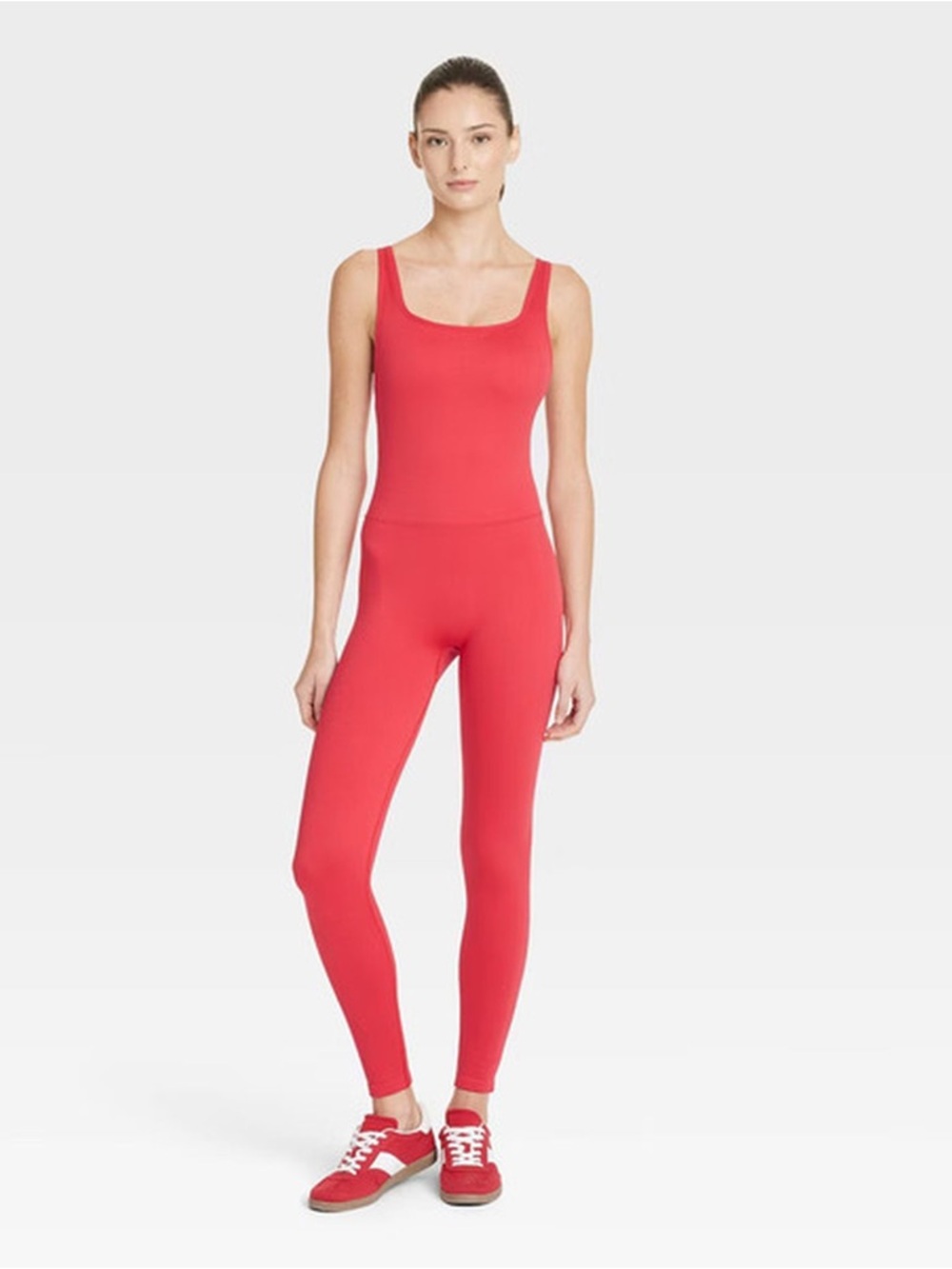 All In Motion Women's Square Neck Seamless Active Bodysuit Size Small